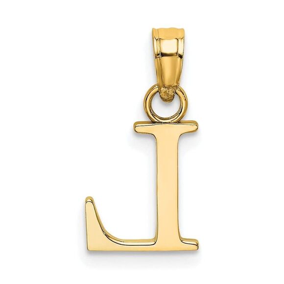 10K Yellow Gold Polished L Block Initial Charm - Picture 9 of 9